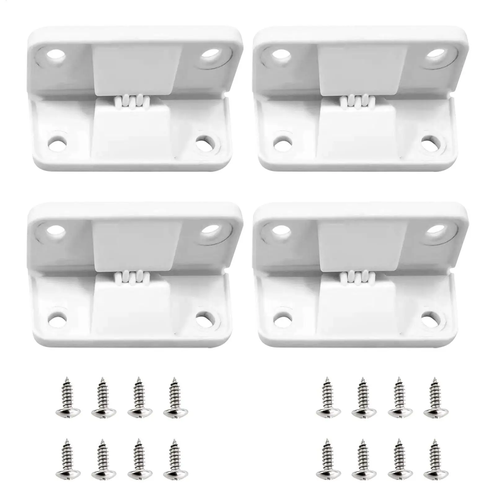 Cooler Replacement Hinges 4Pcs/set Freezer Hinge Replacement with Screws Heavy Duty Latch Plug Replacements