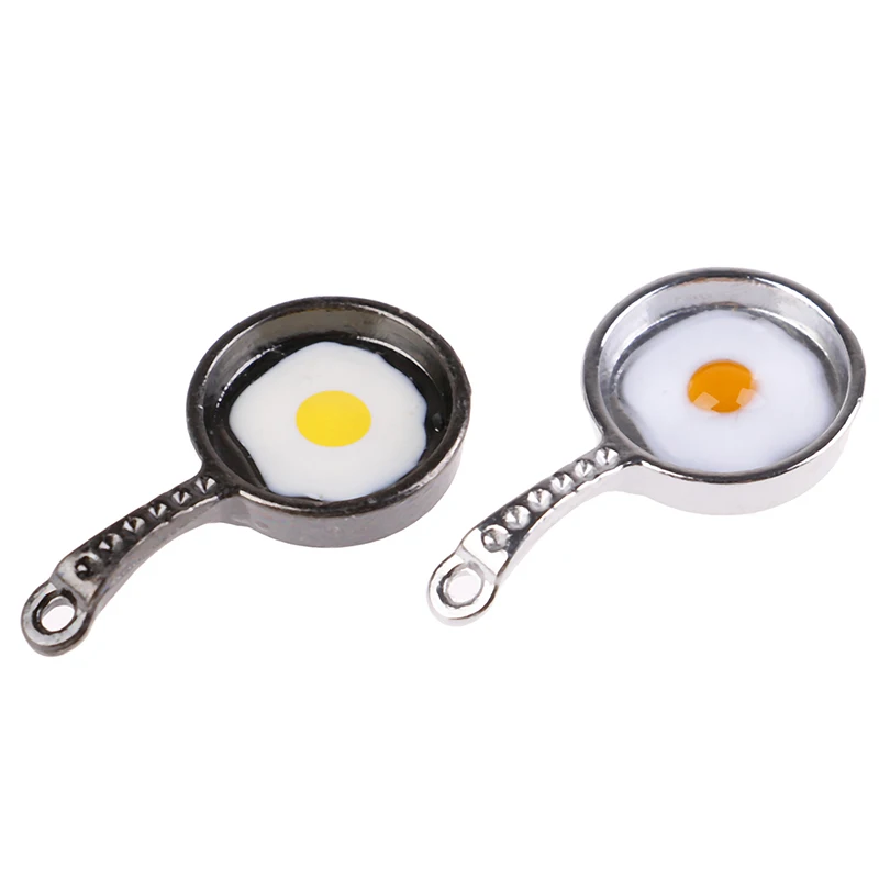 1PC 1:12 Dollhouse Miniature Metal Fried Egg Pan Micro Kitchen Utensils Pan Omelette Pan Model Doll House DIY Accessory Toy Gift