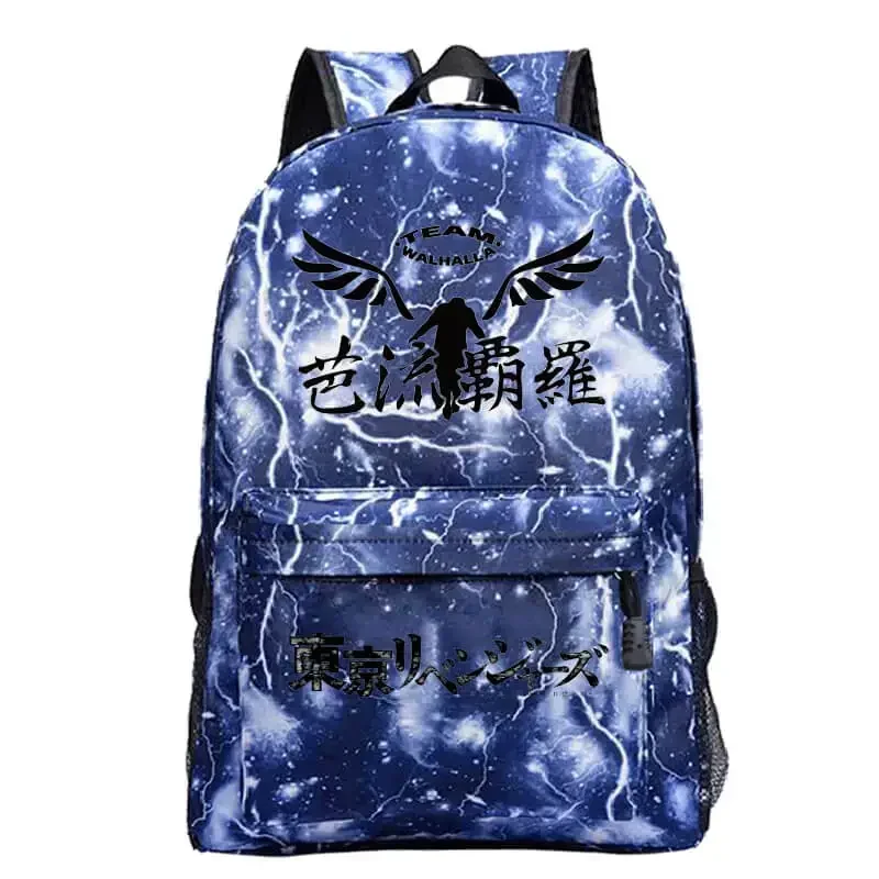 Mochila de Anime Tokyo Revengers, mochila Harajuku estampada de alta calidad para adolescentes, bolso escolar de lona Manga MN3