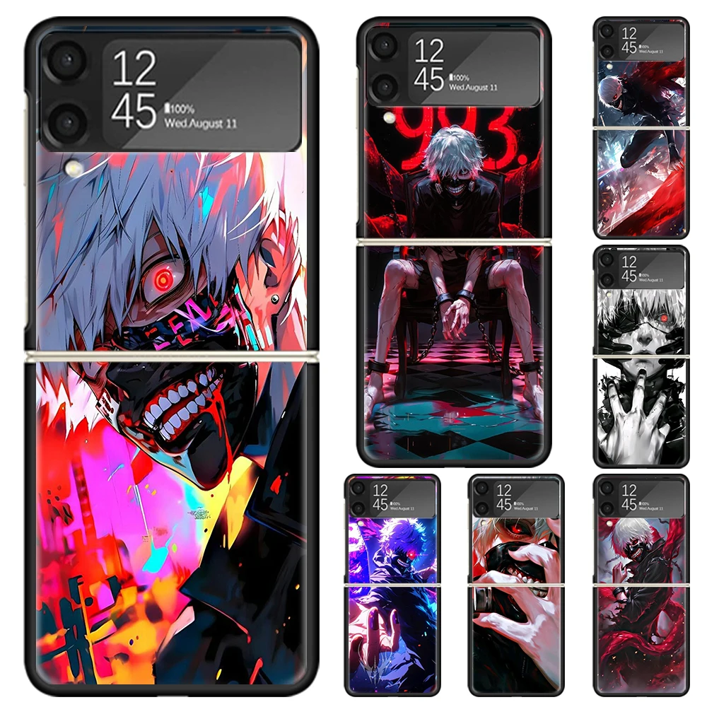 G-Ghoul Tokyo Kaneki Ken Hard PC Back Phone Case para Samsung Galaxy ZFlip 7 6 5 Z Flip 4 ZFlip6 Z Flip7 5G ZFlip4 Flip3 Zflip5 C