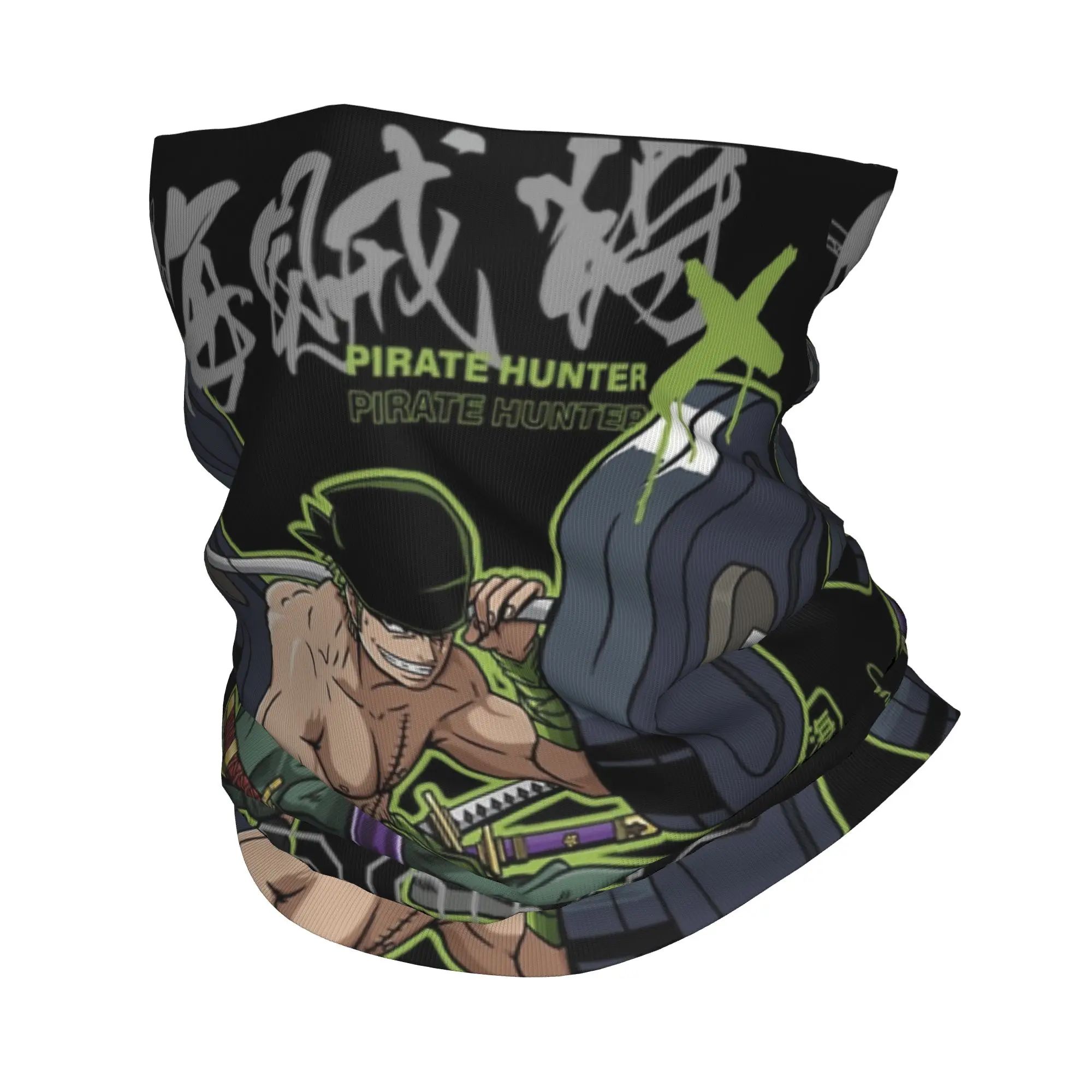 

Pirate Hunter Zoro One Piece Bandana Neck Cover Printed Face Scarf Multifunctional Headband Hiking Unisex Adult Breathable