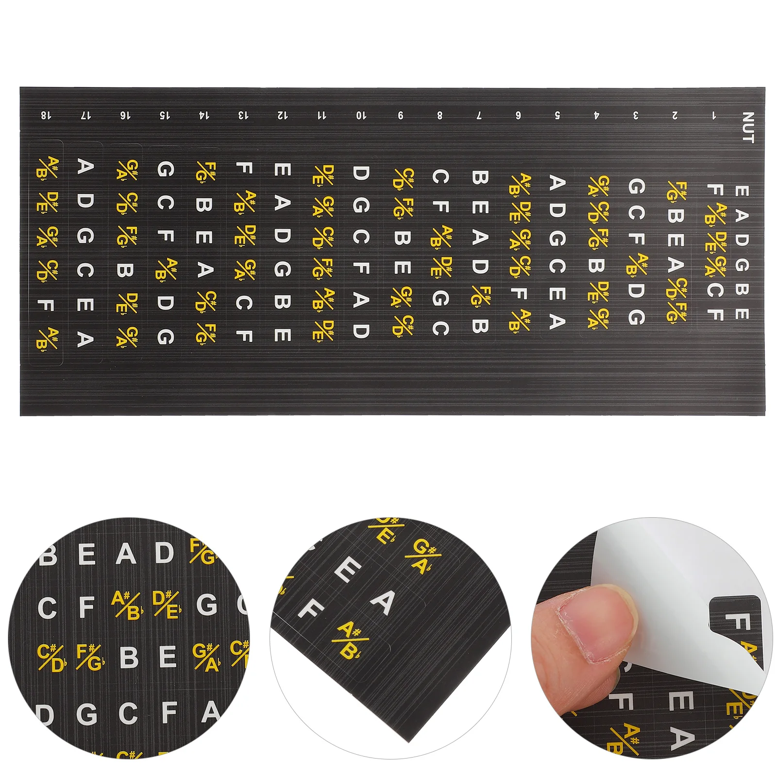 

2 Sheets Guitar Stickers Fingerboard Note Map Scales Fretboard Decals Self Adhesive Electric Acoustic Wood Guitar Accessories