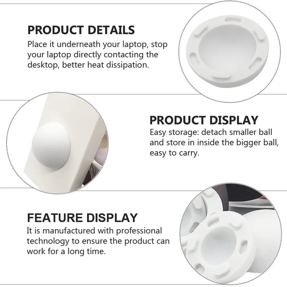

4pcs Laptop Pad Silicone Heat Dissipation Stand For Airflow Portable Notebook Riser Support Feet Laptop