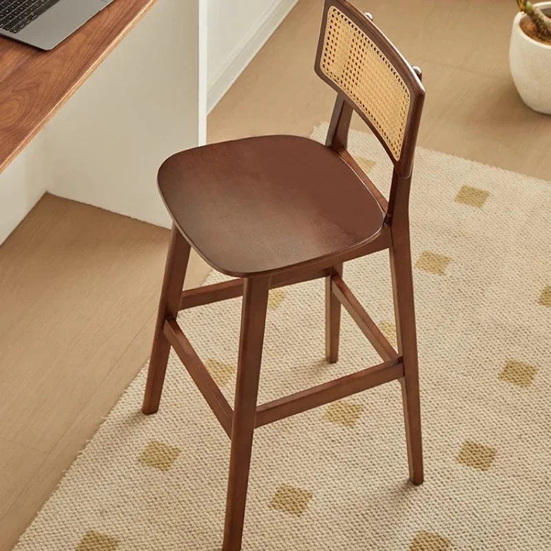 مسند ظهر أنيق عالي الاسترخاء للمكياج كراسي بار اقتصادية حديثة فريدة من نوعها من الخشب الصلب Restaurant Muebles أثاث منزلي