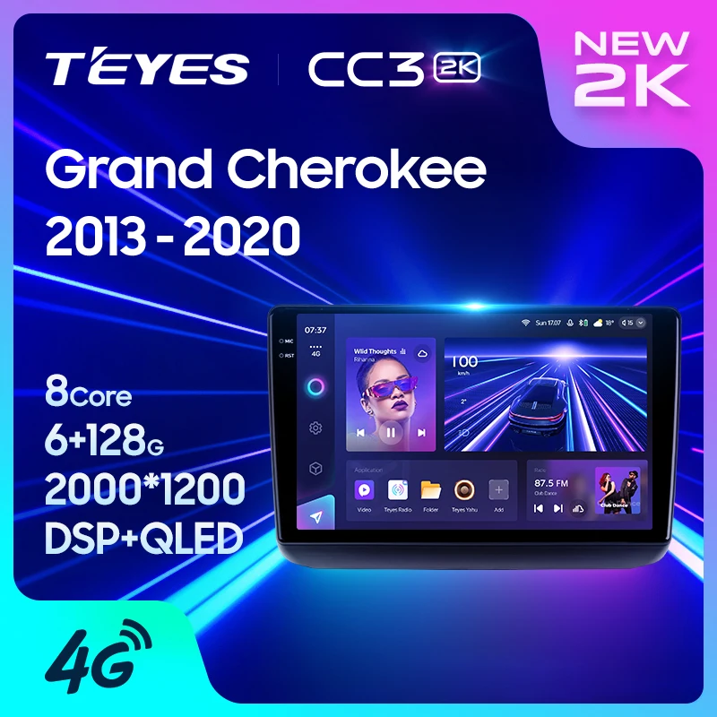 ジープグランドチェロキーWK2 TEYES-CC3-2013用2kマルチメディアビデオ