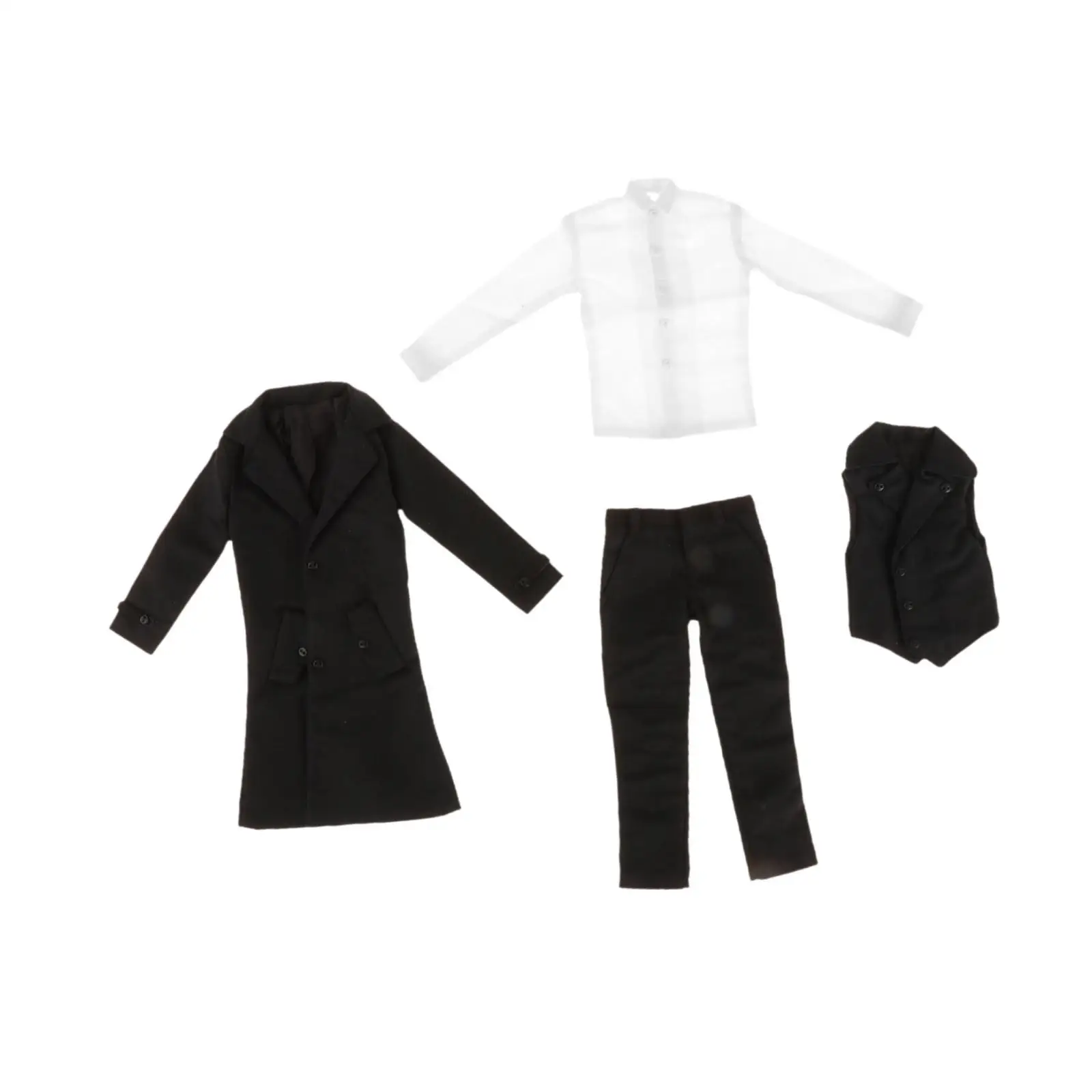 

1/6 Male Figure Clothes Suit Clothes Fashion Shirt Accessories Trousers Trench Coat Handmade Outfit Coat for 12inch Male Figures