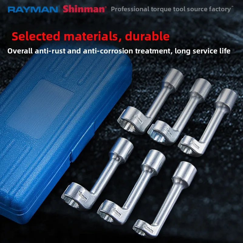 

Набор из 6 L-образных ключей для дизельных форсунок 1/2 дюйма, инструмент для ремонта перфорированных стальных проволочных втулок