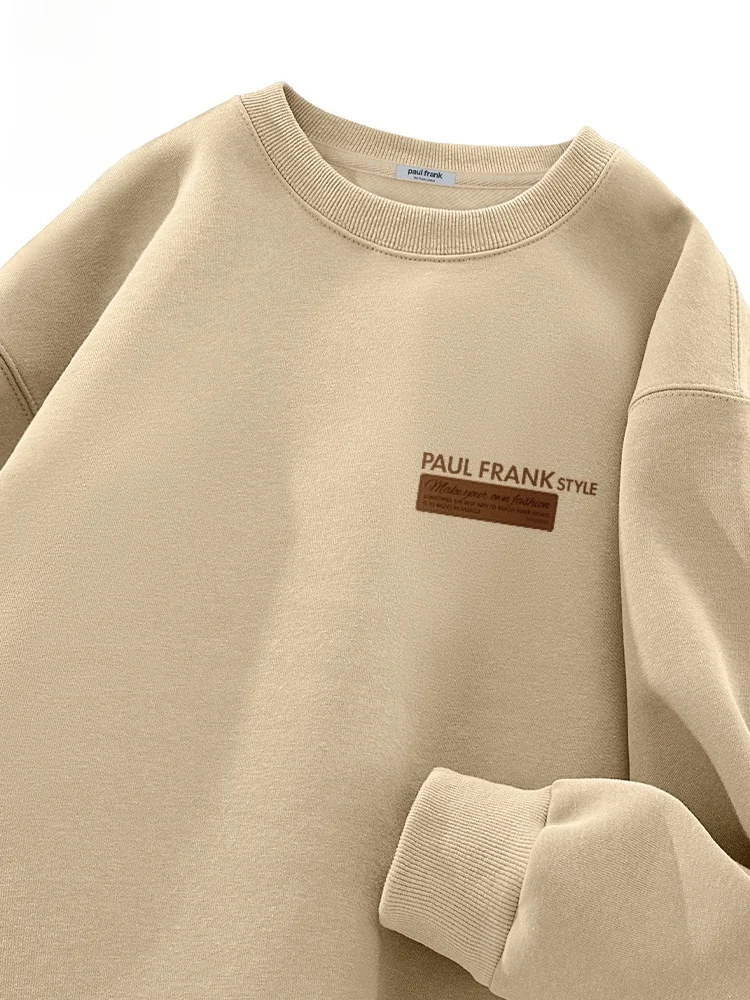 

Американский ретро-свитшот кофейного цвета, свободный крой, для подростков, спортивная одежда, повседневный городской стиль, удобный, с длинными рукавами