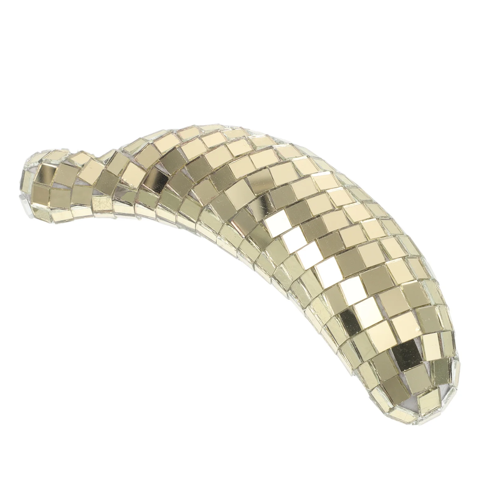 

Mirrored Banana Disco Ball Ornaments Retro Reflective Tabletop Decor Hanging Pendant Party Centerpiece Groovy Home Decor