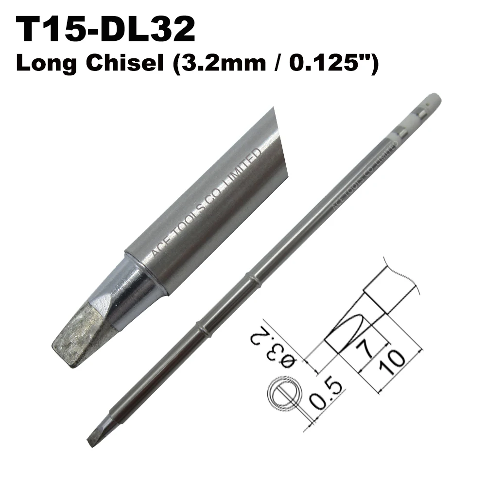 

Сменное паяльное жало T15-DL32 для ручки HAKKO FM-203 FM-204 FM-206 FX-951 FX-950 FX-952 FX-9501 FM-2028 FM-2027 FM-2021