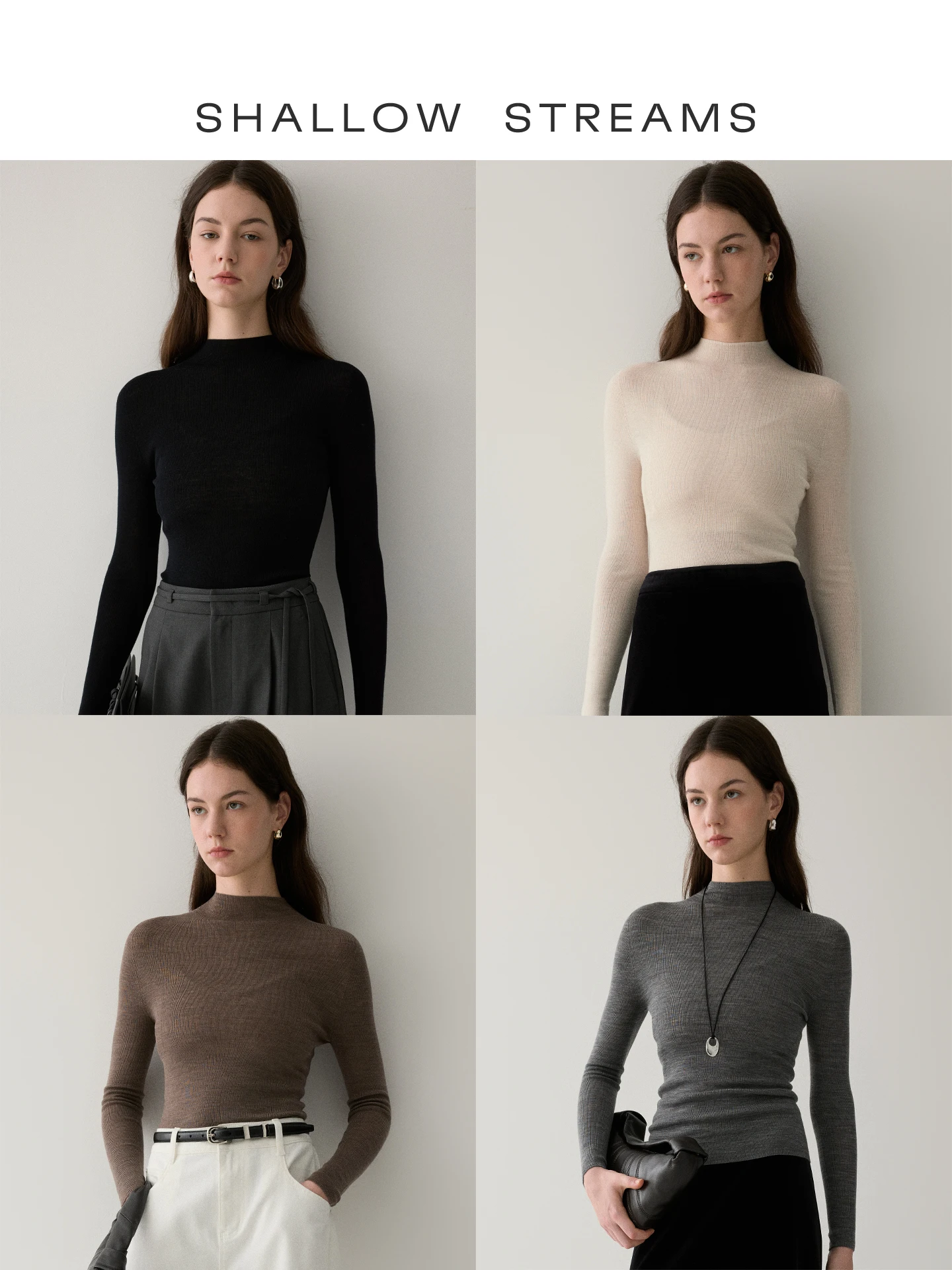 

Warm Woolen Knitted Sweater Long Sve f High Collar Yangzhou Yarn Base irt Pear Turbulence Sea Casual Sle Fitted Body