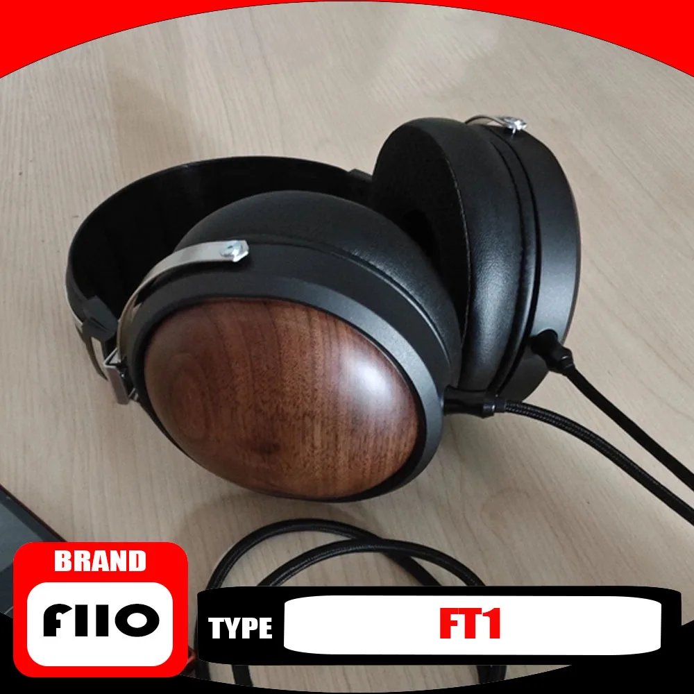 FiiO FT1 Closed-Back Over-Ear Headphone 60mm Dynamic Driver Hi-Res Audio Wired HiFi Earphone for Studio Simple