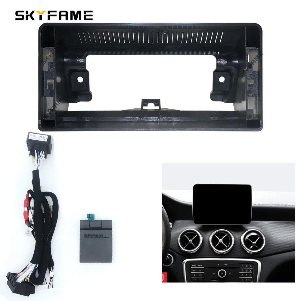 SKYFAME 12.3 بوصة إطار السيارة فآسيا محول Canbus فك أندرويد راديو داش تركيب لوحة عدة لبنز GLA X156 الفئة أ W176