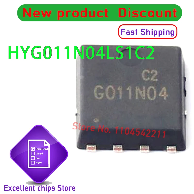 

10 шт./лот, оригинальный HYG011N04LS1C2 G011N04 DFN5x6-8 N-канальный 40 В 165a полевой транзистор 100% новый и подлинный