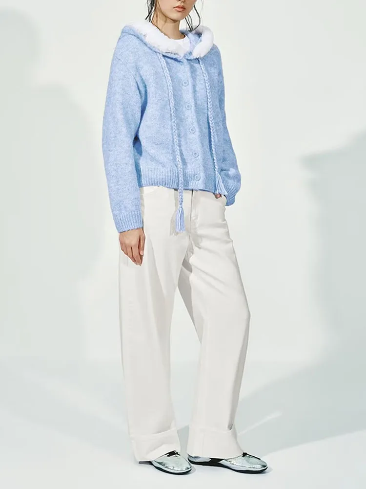 

Новый весенний повседневный вязаный кардиган 2026 года для женщин, длинный свитер-накидка с дизайном из плетеных веревок и кисточками