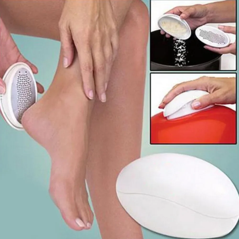 1pcs Pedicure Foot Care Tool Foot File Exfoliating Callus CuticleRemover Home Use Stainless Steel  Massage Care Oval Egg Shape