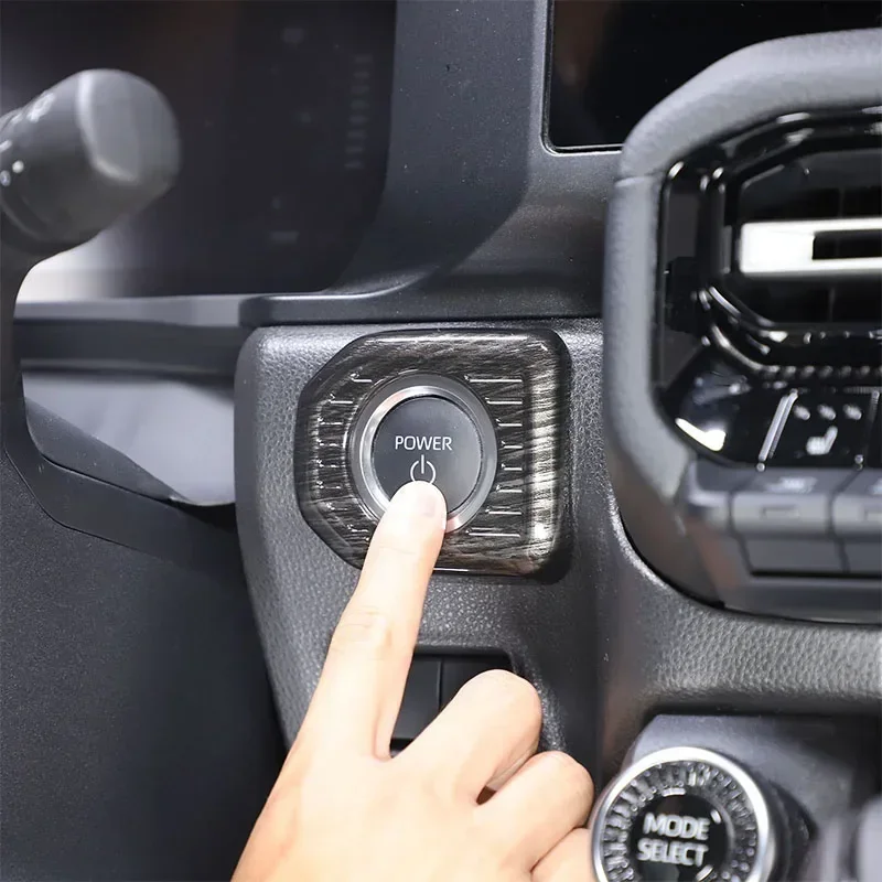 For Toyota Land Cruiser Prado 250 LC250 2024 2025 LHD Car Engine Start One-Key Start Switch Button Decorative Frame Sticker Trim