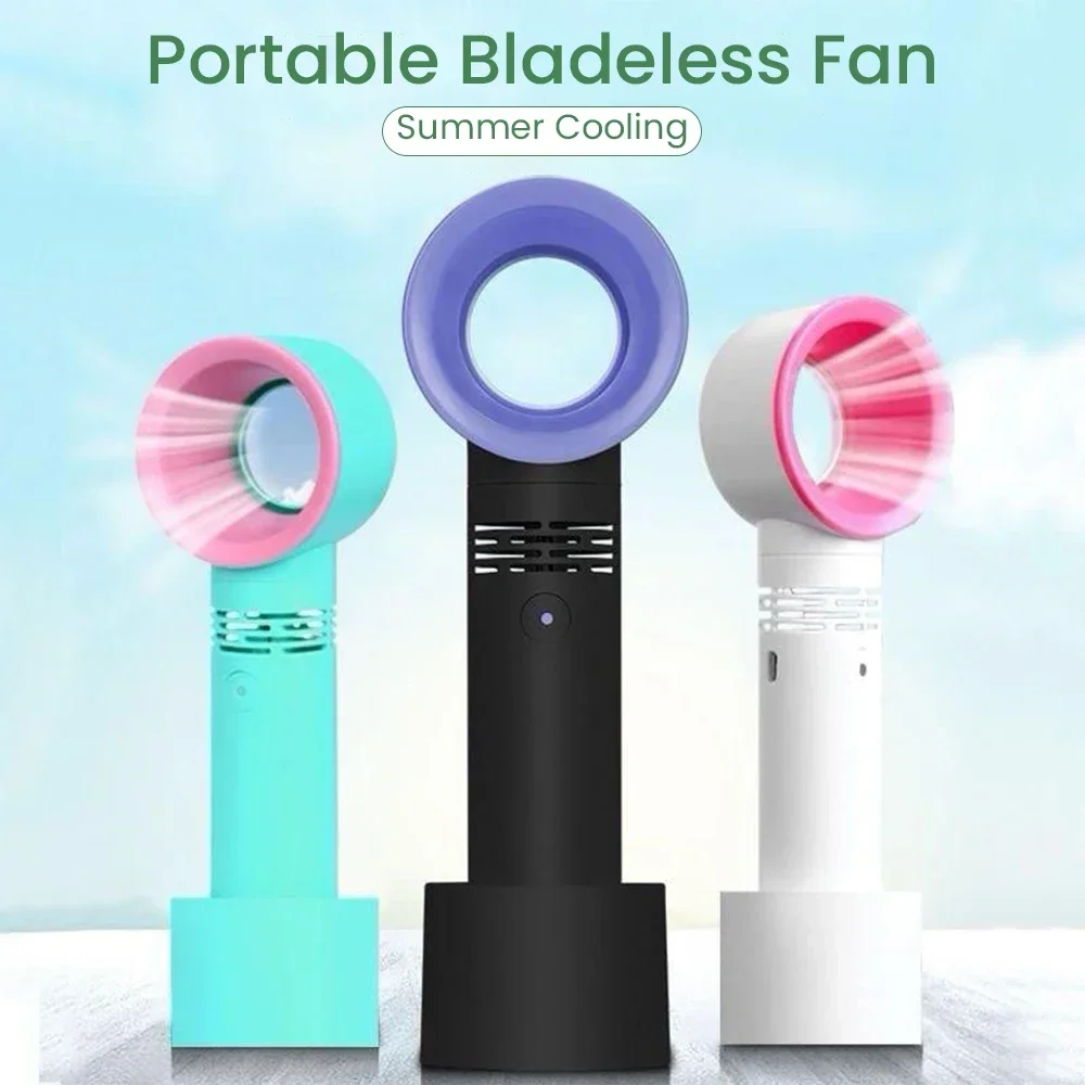 Eyelash Blower Bladeless Fan Handheld Small Creative Mini Handheld Portable USB Charging