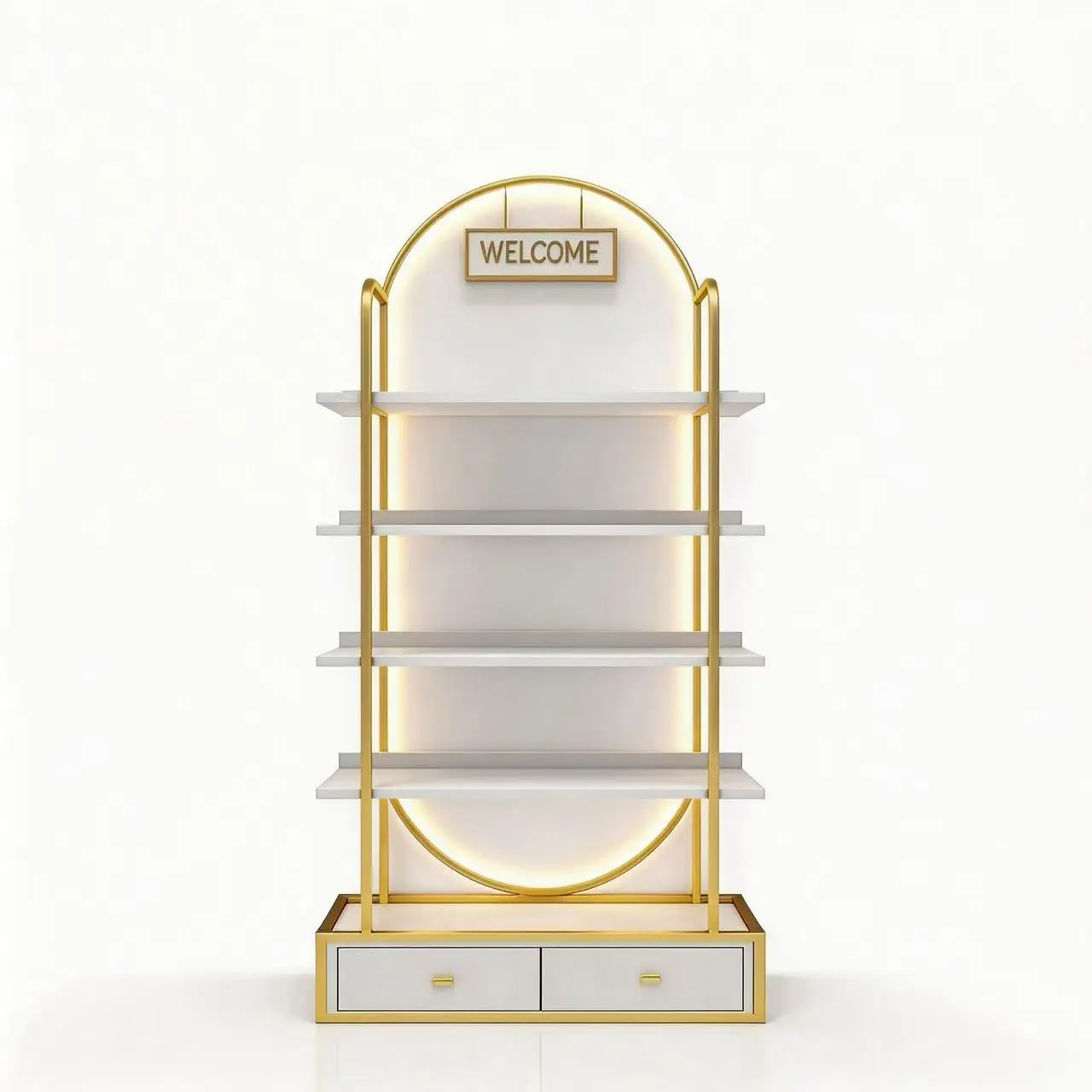 

mk-Customizable Luxury Style Product Display Cabinet Shelves with Lights Suitable for Beauty Salons*