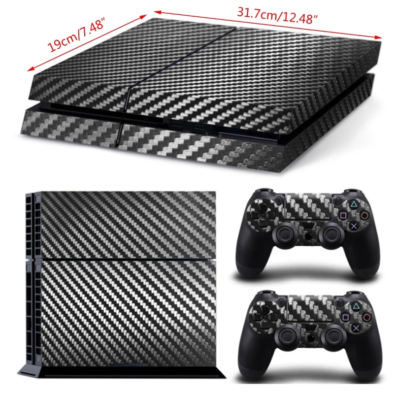 Console Koolstofvezel Skin Sticker Wrap Controller Stofdicht Vinyl Cover Decal Beschermend voor Case voor Shell voor Drop