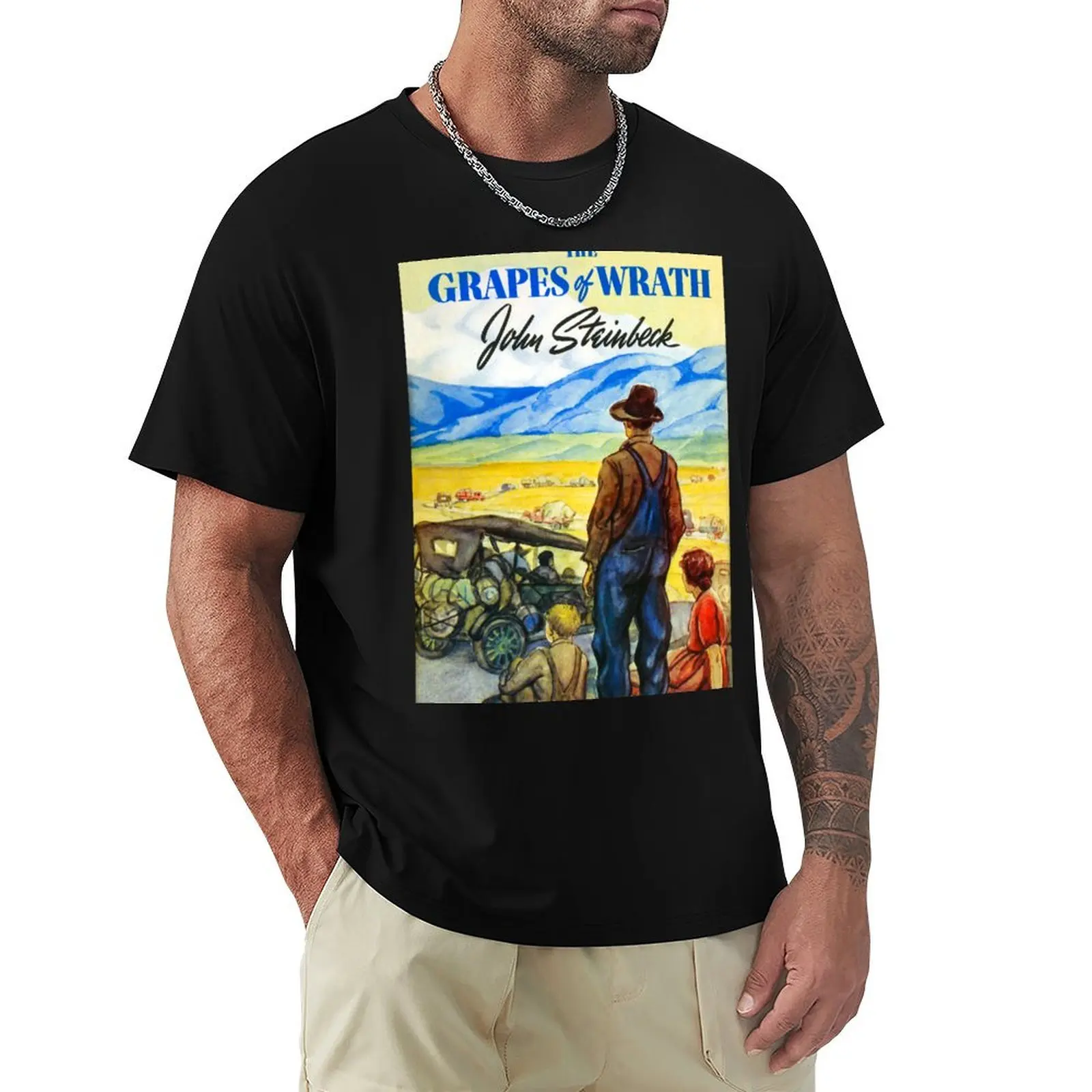 

The Grapes of Wrath 1939 First Edition Cover, John Steinbeck T-Shirt customs sublime plain white t shirts men