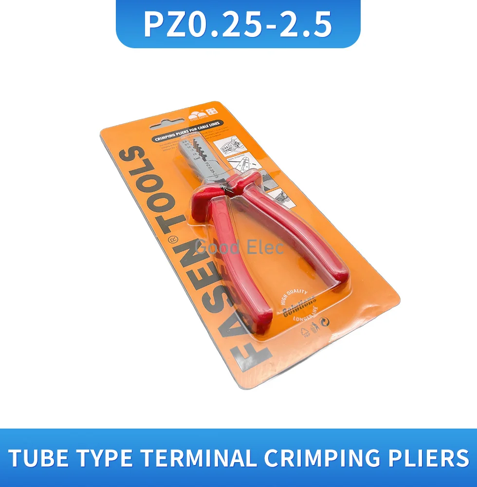 PZ 0.25-2.5 GERMANY STYLE CRIMPING PILER FOR terminal 0.25-2.5mm2 CRIMPING PLIERS crimping tools Free shipping