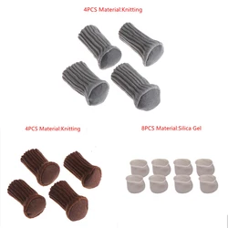4/8PCS Chair Leg Socks Cloth Floor Protection Knitting Wool Socks Anti-slip Table Foot Furniture Feet Sleeve