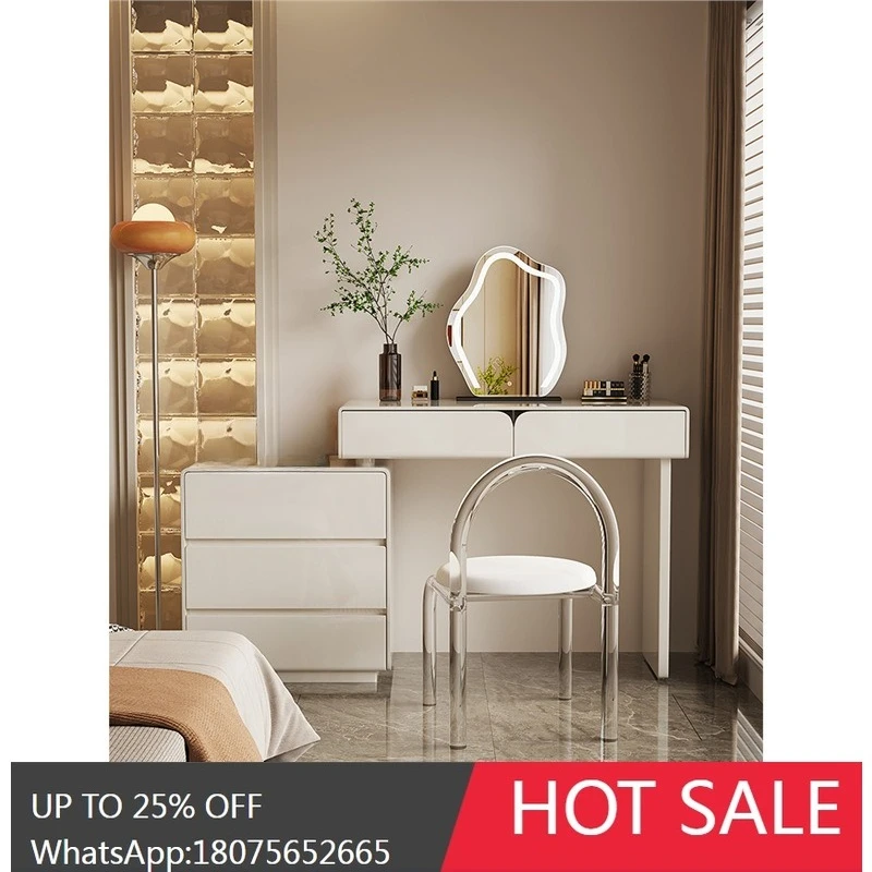 SGF Dressing Table and Chest of Drawers Integrated Bedroom Modern Minimalist Style Solid Wood Makeup Table