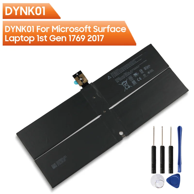 

Original Replacement Laptop Battery DYNK01 For Microsoft Surface Laptop 1st Gen 1769 2017 G3HTA036H Rechargable Battery 5970mAh