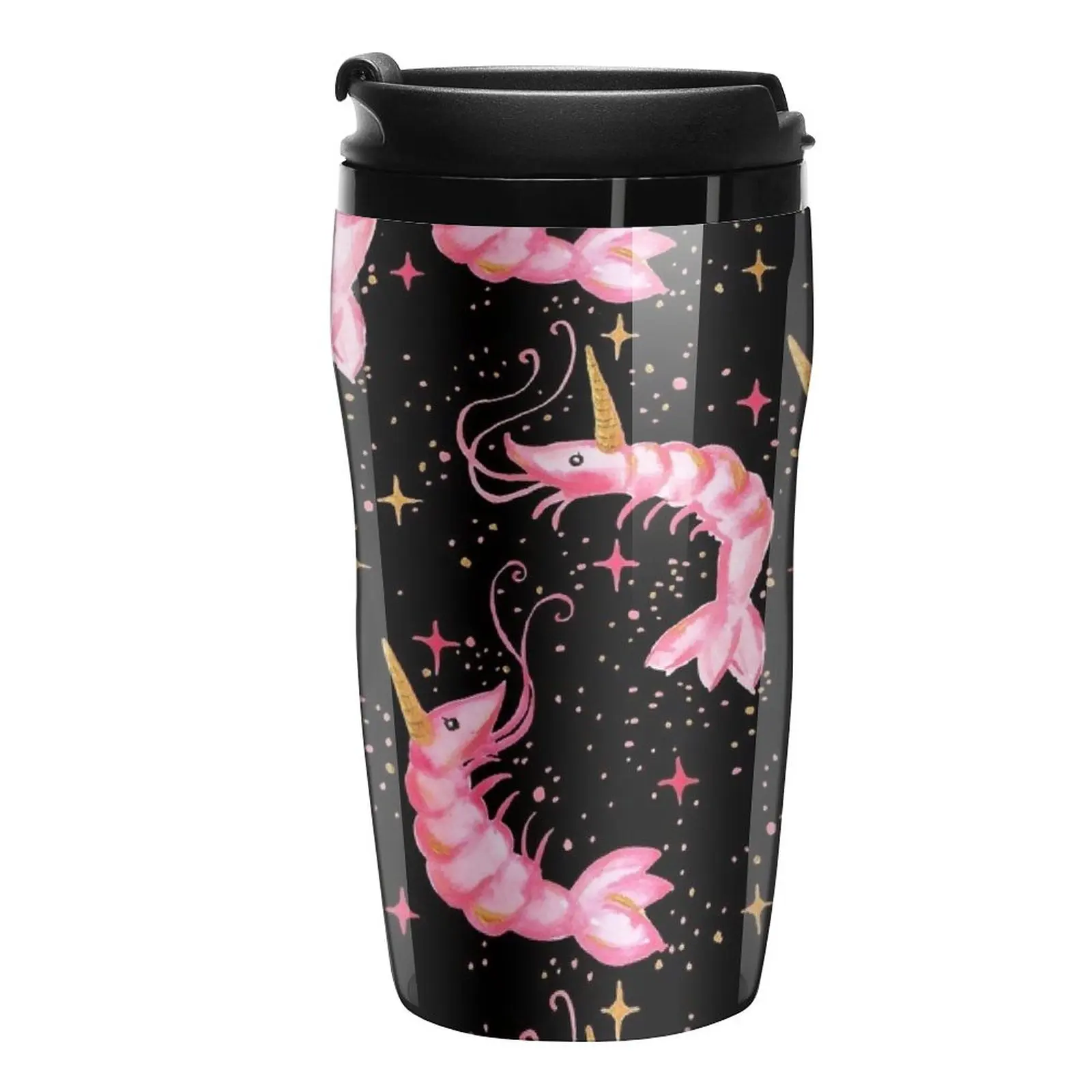 

New Uni-Prawn In Space - Black Travel Coffee Mug Elegant Coffee Coffee Cup Heat Preservation Creative Cups