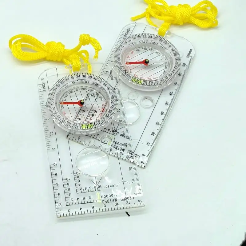 Outdoor Compass Ruler Multipurpose  Tool for Expedition Survival Camping Scouting Backpacking Hiking Travel
