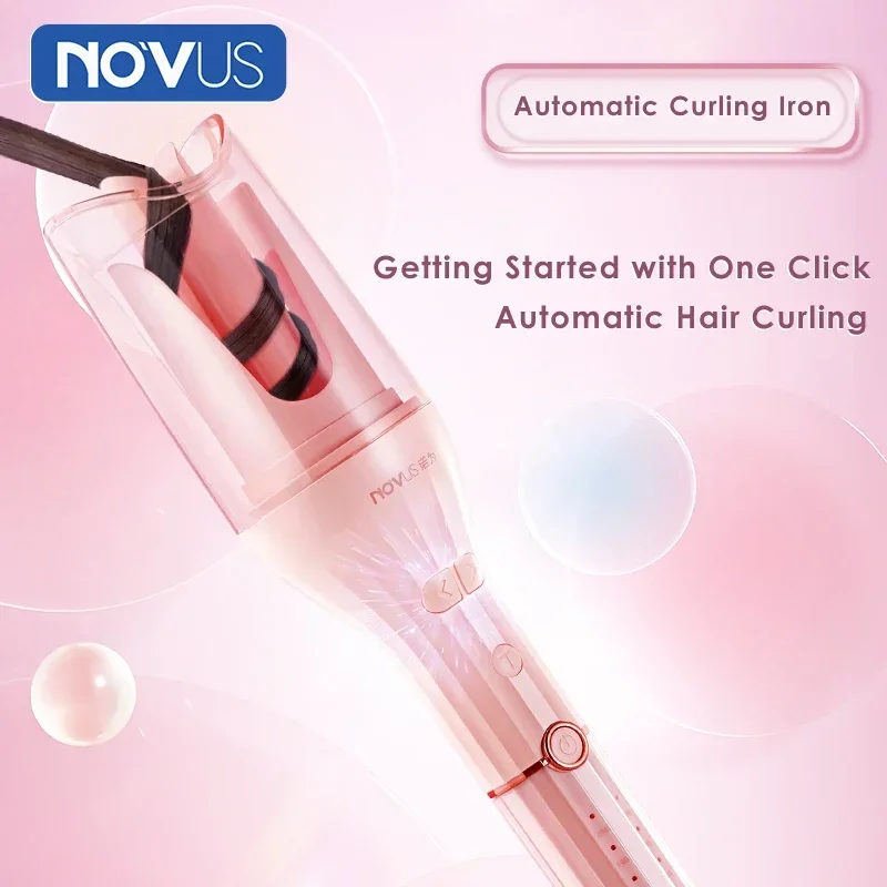 

NOVUS Auto Rotating Ceramic Hair Curler Automatic Curling Iron Styling Tool Hair Iron Curling Wand Air Spin and Curl Hair Waver