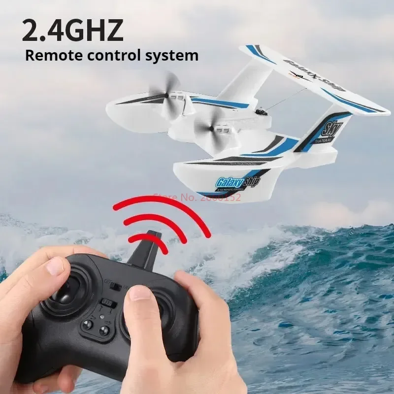 Bater Resistente Avião de Controle Remoto, Água Decolagem RC Toy, Asa Fixa planador, Aeronave Impermeável, Mar e Terra Ar, 3-Way, Kf603