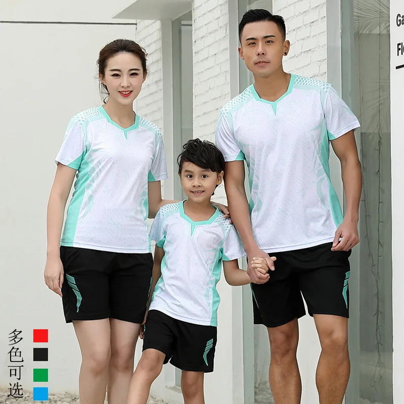 

New badminton suits men and women short-sleeved sportswear quick-drying game ball clothes table tennis clothes custom