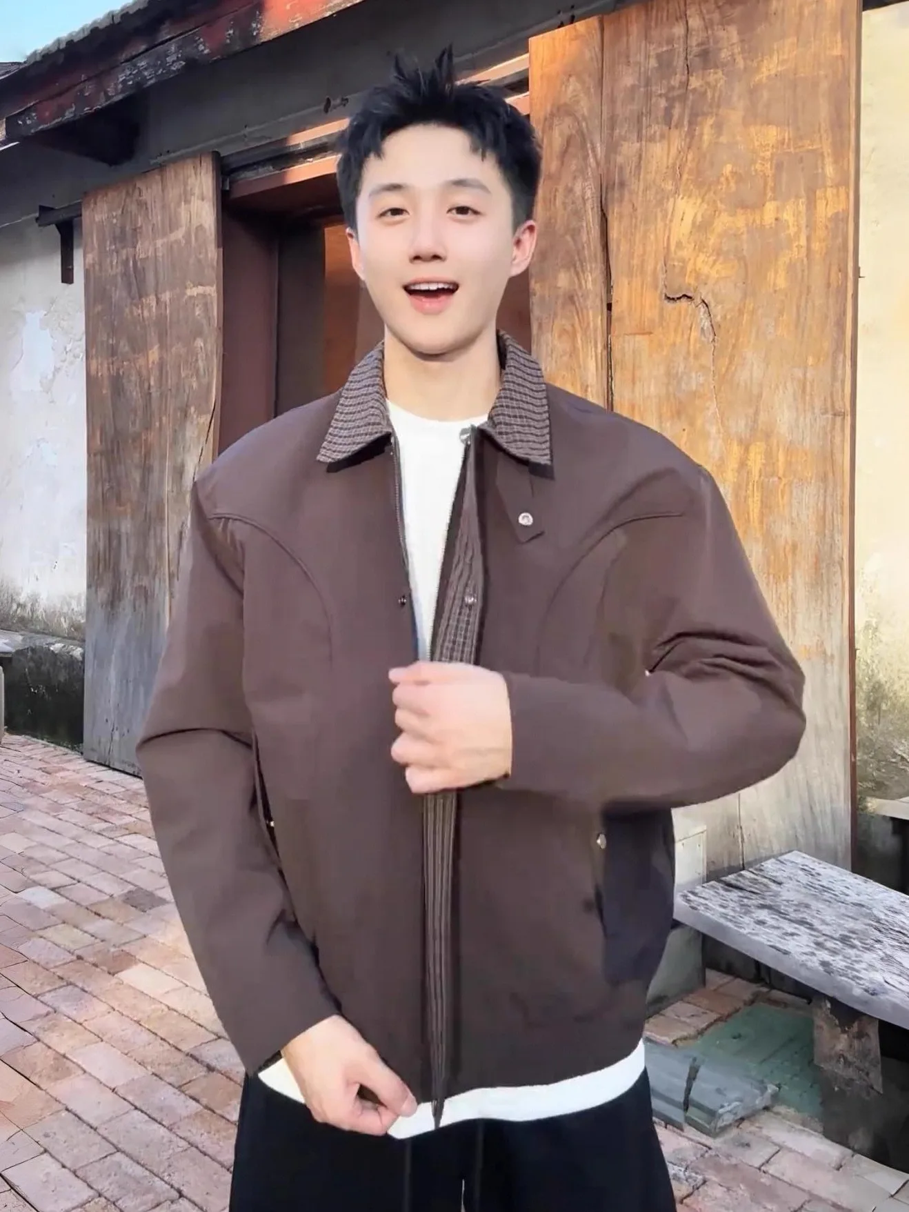 

Мужская куртка в американском ретро-стиле с воротником Харрингтон, осенняя новинка, повседневная универсальная рабочая одежда свободного кроя из смесового хлопка с длинными рукавами