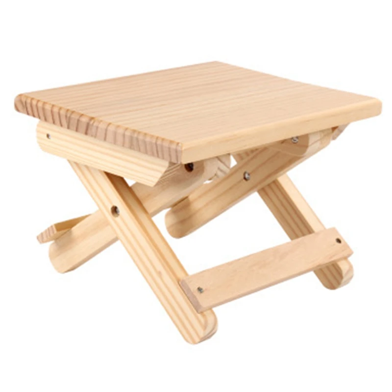 

Wood Folding Stool Kids Furniture Portable Household Solid Wood Mazar Fishing Chair Small Bench Square Stool