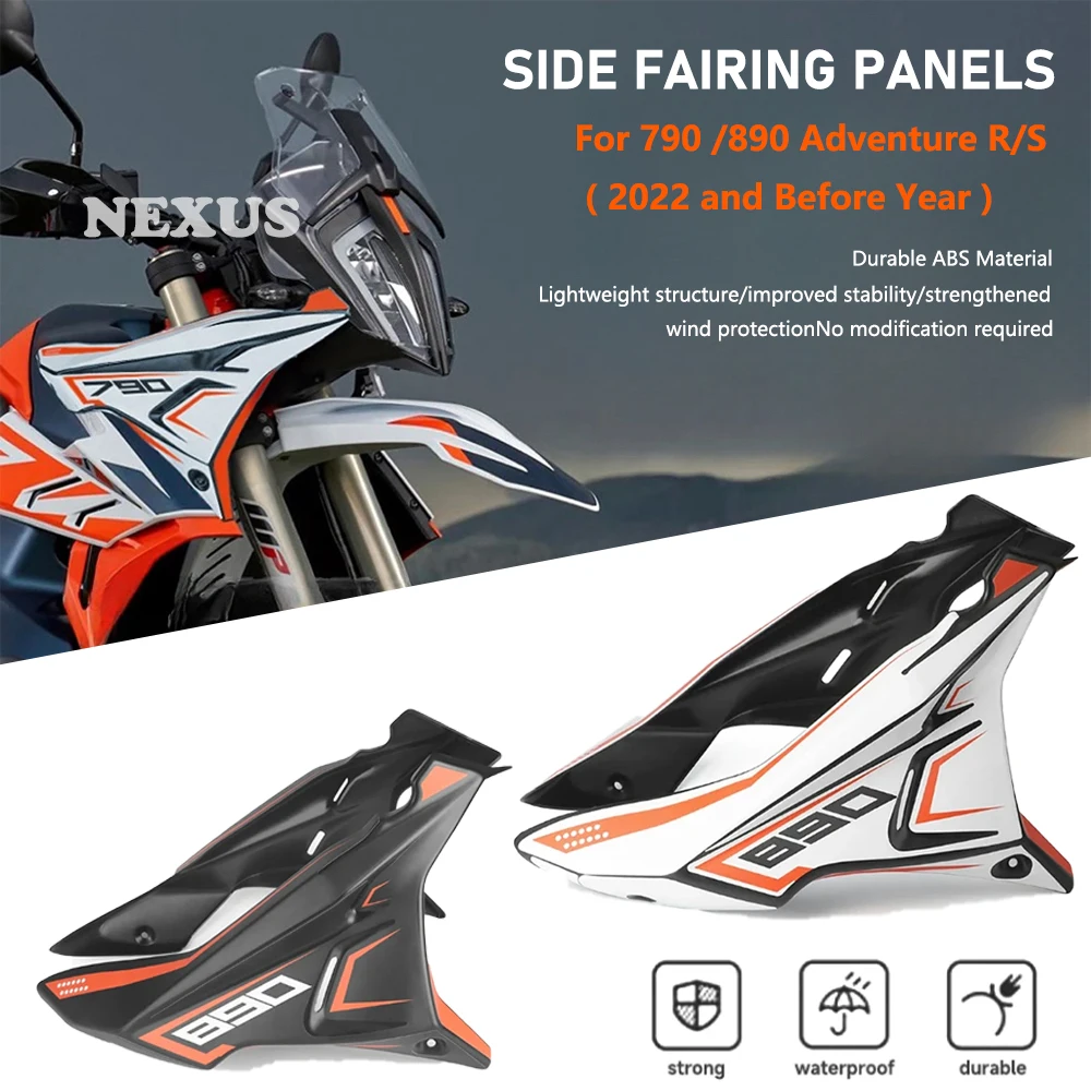 

Windscreen Plate Cover 2021For 790adv 890adv 790 890 ADV Adventure R S Below 2022 Motorcycle Fairing Side Panels Wind Deflector