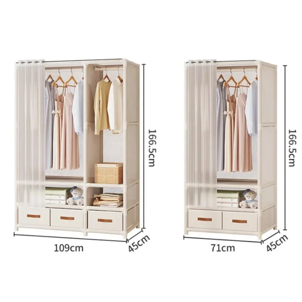 Simple Wardrobe Storage Closet Cabinet Large Capacity Durable Clothe Cabinetdustproof And Economical Wardrobe Bedroom Furniture