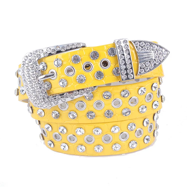 Fashion Rivet Women's Rhinestone Decorative Belt
