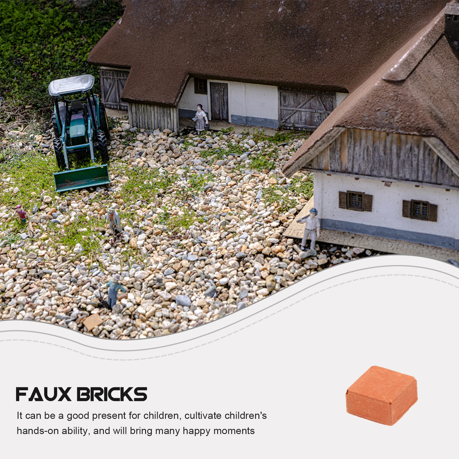 

280Pcs Simulation Brick Decors Miniature Wall Bricks for DIY Sand Table Landscaping Accessories Mini Bricks Building Sets