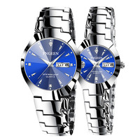 FNGEEN 5808 Lovers Business Womens Watch Quartz Watch Luxury Fashion Wristwatch Stainless Steel 30M Waterproof Womens Wristwatch