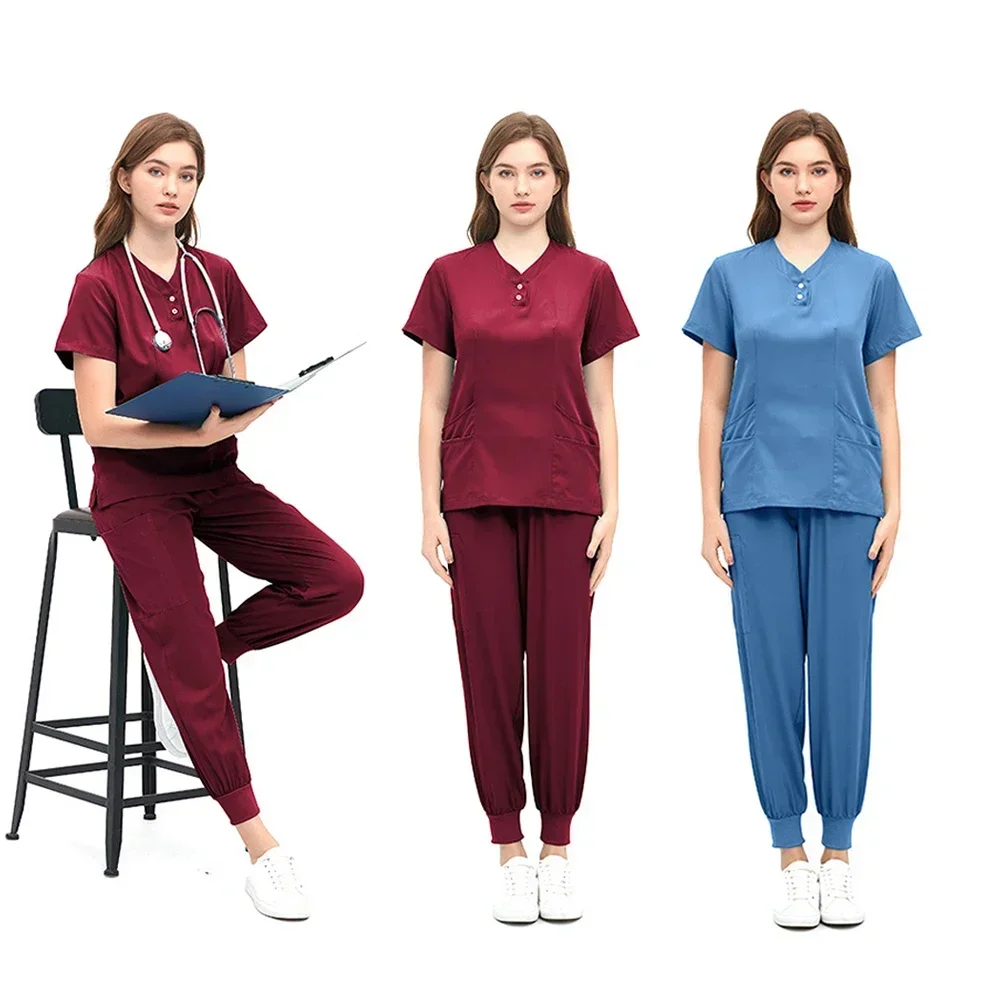 Novo salão de beleza roupas de trabalho médico mês dental manga curta roupas de lavagem das mãos conjunto separado para homens e mulheres enfermeiras