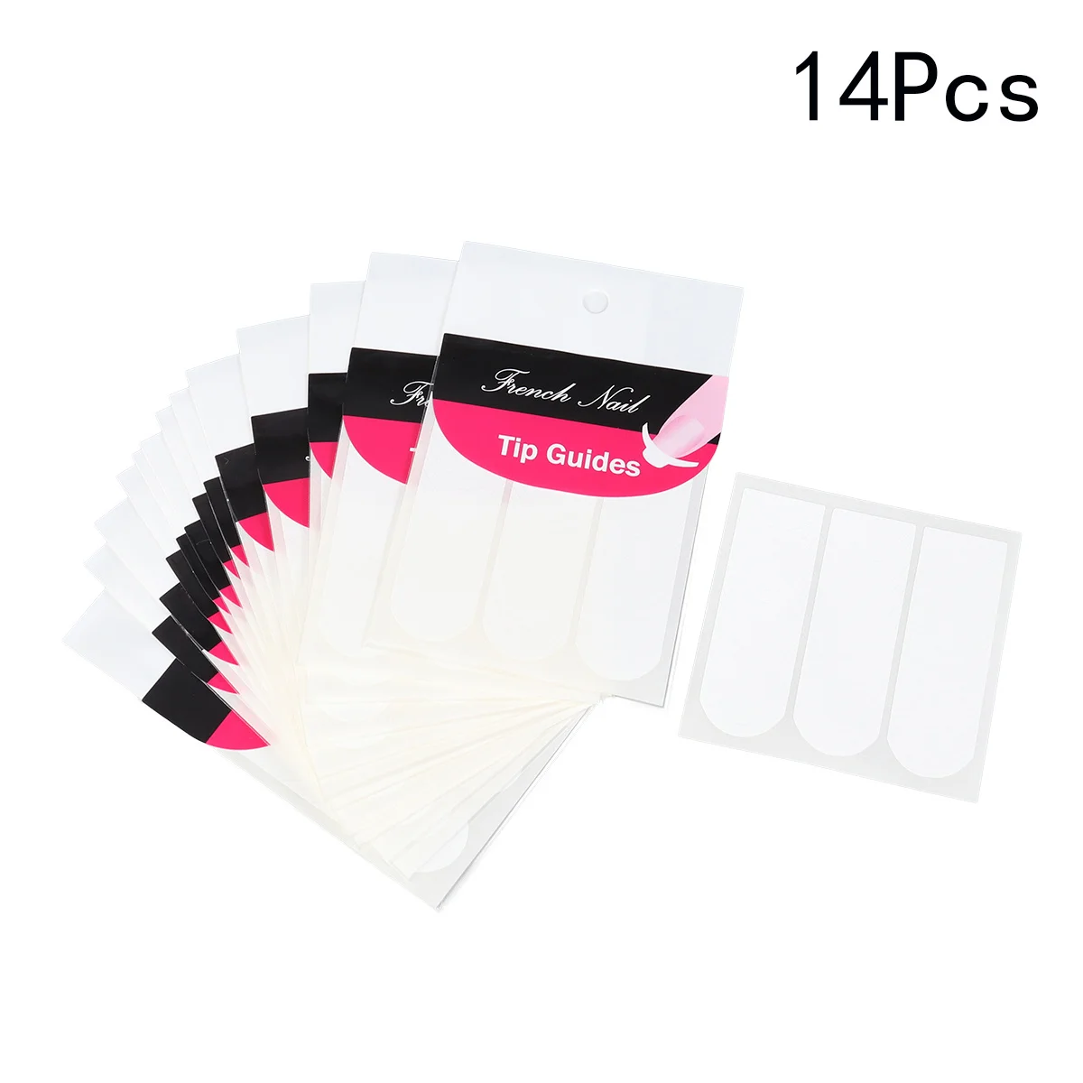 14 Uds pegatinas de uñas DIY calcomanías autoadhesivas para mujeres fáciles de manejar diseños clásicos en casa calcomanías de uñas francesas