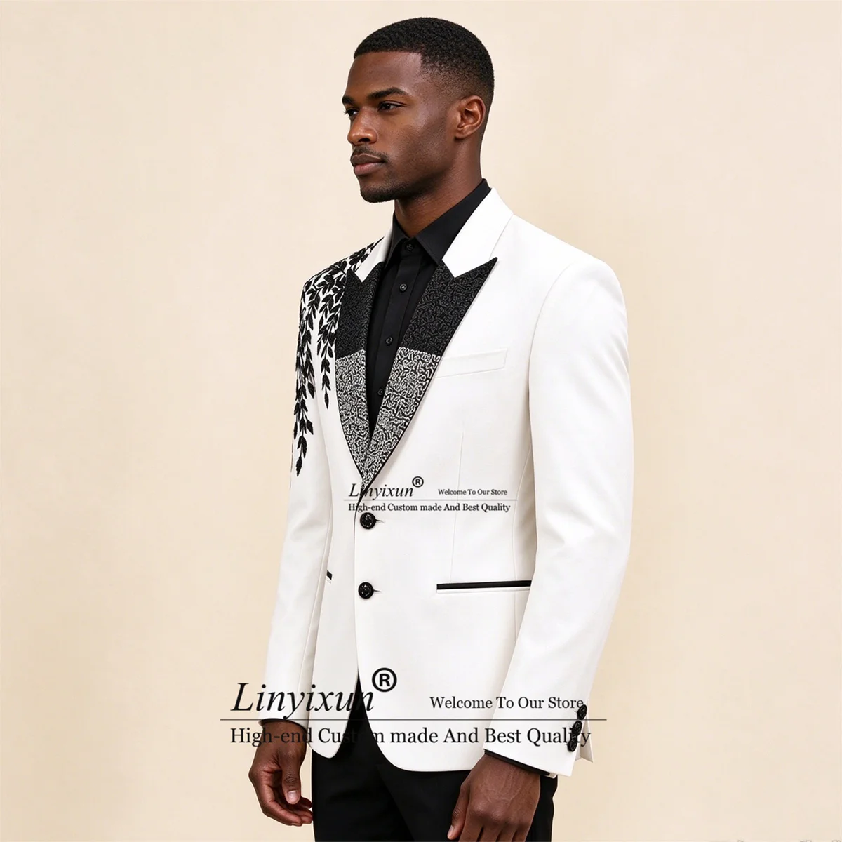 Glitter Crystals Diamond Tuxedos Men Suits Sequin Lapel Wedding Male Groom Blazers Customized 2 Pieces Sets Party Costume Homme