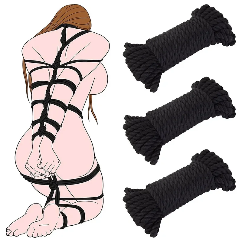 32 Feet/10m 3 Pack SM Bondage Rope Kit  Restraints Adult Sex Toy for Women Beginner Restraint Kit SM Toys for Couples Sex Play