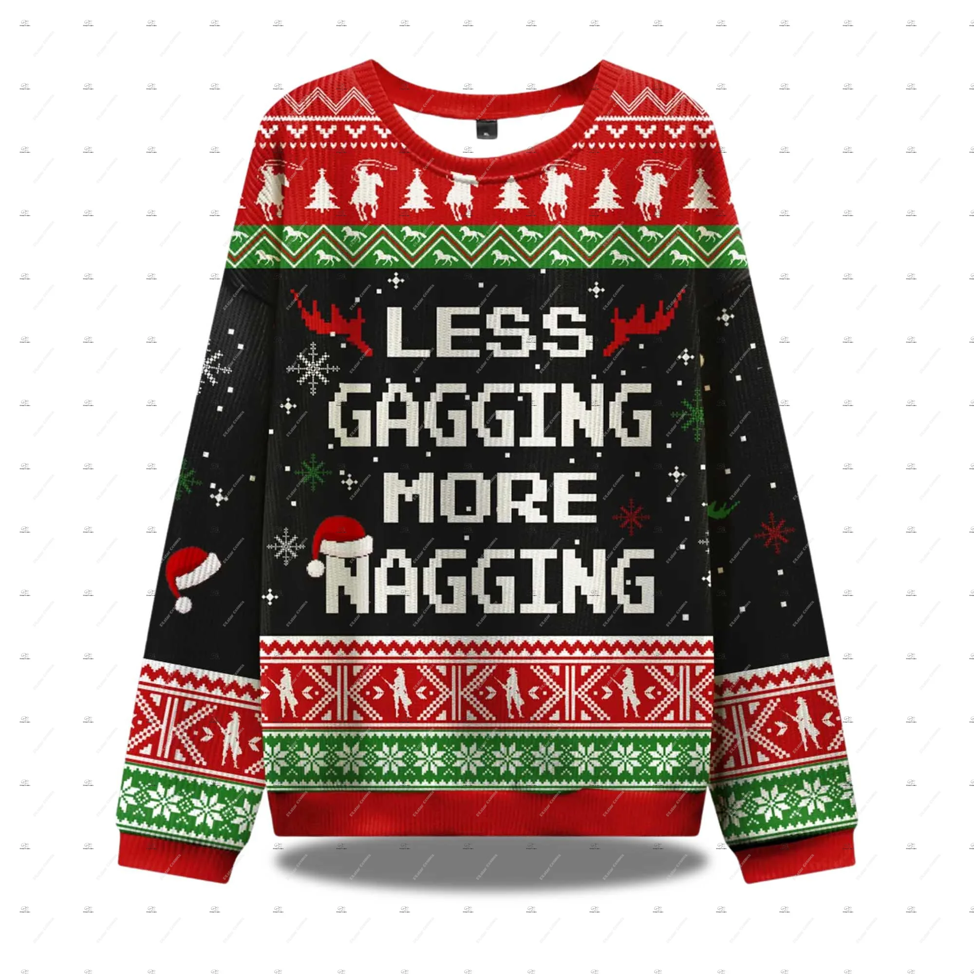 Christmas Santa Claus Cospaly Jesus Vintage Retro Ugly Sweater 3DPrint Harajuku Casual Pullover Funny Unisex Winter Sweatshirt 2