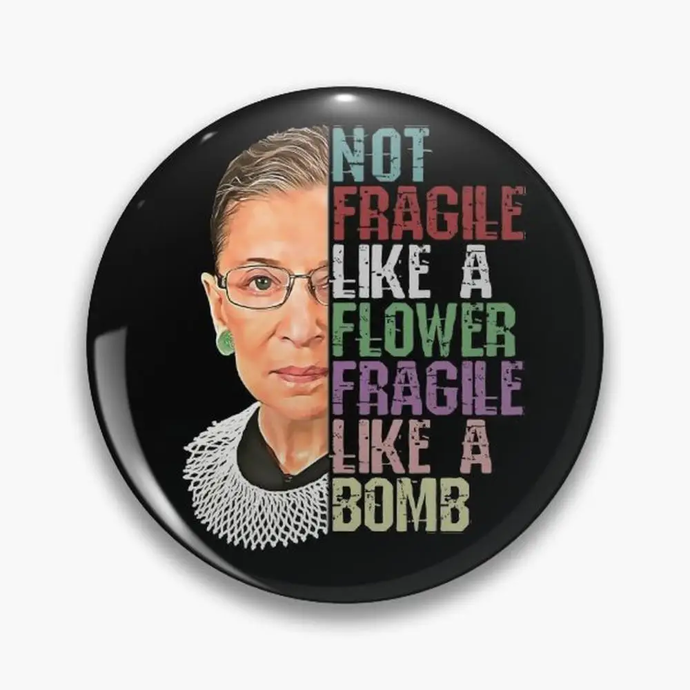 

RBG не хрупкая, как булавка в форме цветочной бомбы, броши, ювелирные изделия, аксессуары, изготовление на заказ, брошь, модная булавка Bdg