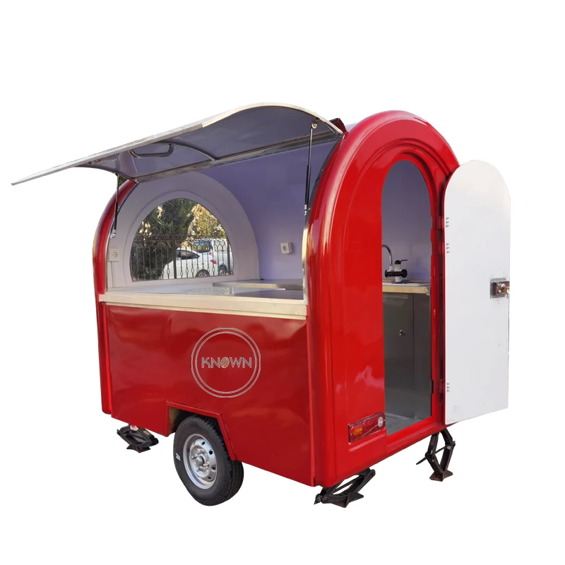 Food Ordering Kiosk Ice Cream Food Truck Hotdog Trailer Snack Vending Car Factory Price Food Cart Manufacturers