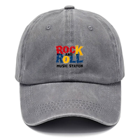 Customize Vintage Washed Cotton Baseball Cap Men Women Music Theme Retro Pattern Hat Adjustable Dad Cap for Daily Casual Wear