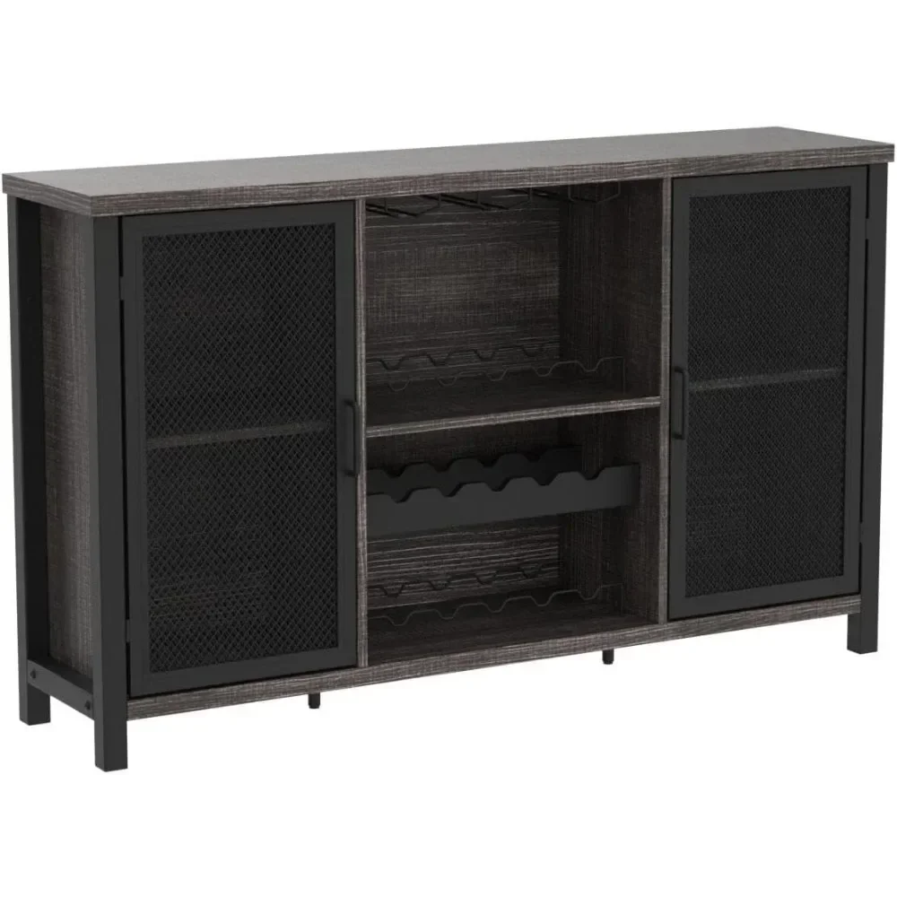 Mueble industrial para bar de vinos, mueble de café rústico para licores y vasos, aparador de cocina, buffet, comedor en casa de granja